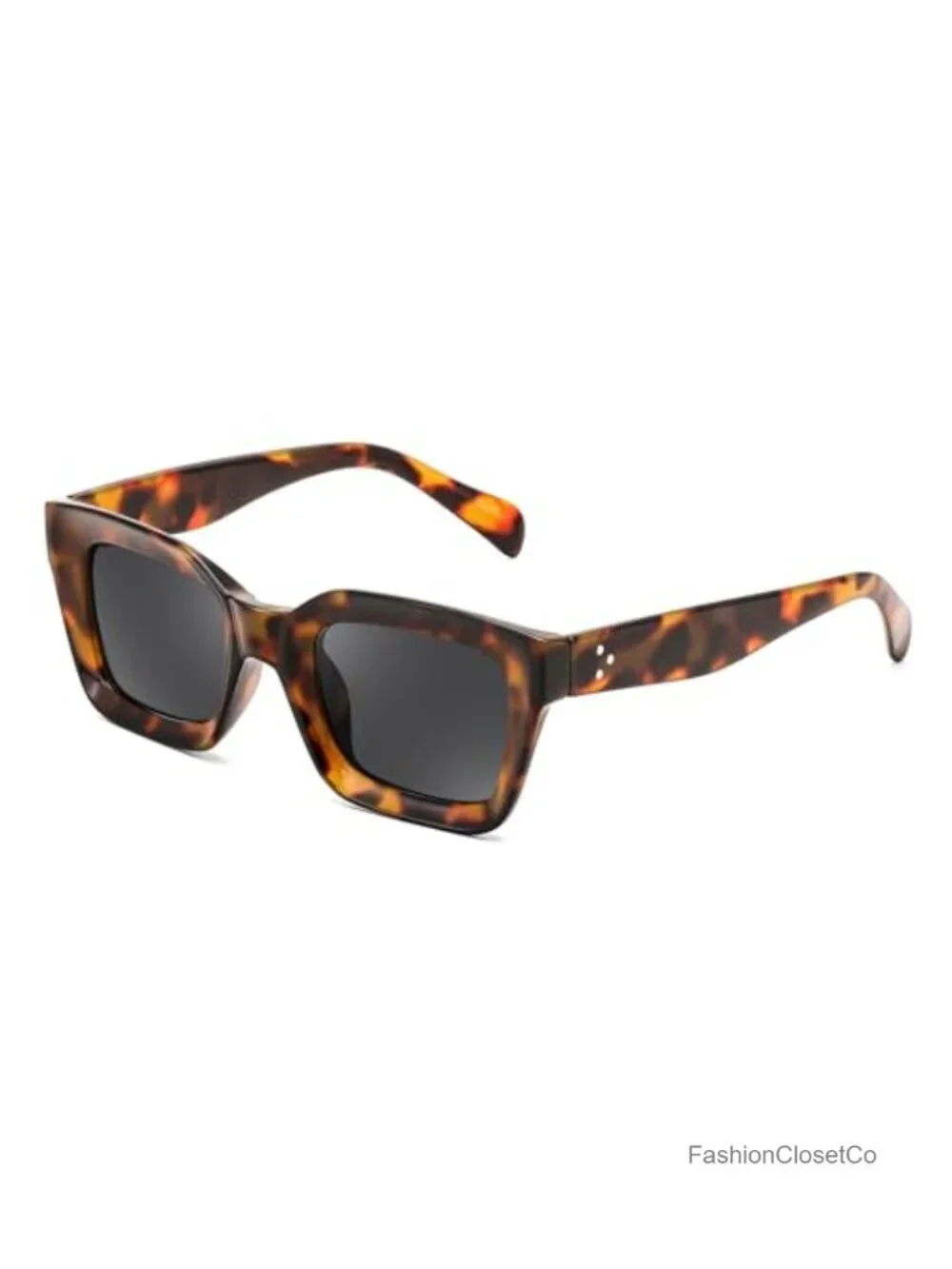 Vintage Square Sunglasses for Women UV400 Protection Classic Chunky Frame
